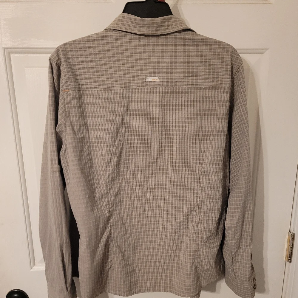 Columbia Beige Checkered Button-Up Shirt xl